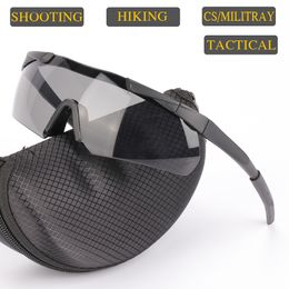 Outdoor Brillen Militaire Goggles Kogelvrij Schokbestendig HD Lens UV400 voor mannen Zonnebril Tactische Schieten Bril 230726