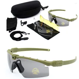 Outdoor bril militaire tactische glazen heren bergbekleding wandelsporten zonne -uv beschermende jachtbril