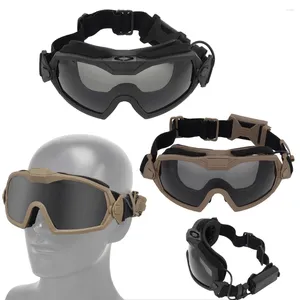 Lunettes de lunettes extérieures et lunettes tactiques militaires avec micro-fans anti-brouillard verres de paintball de parts à travers le tournage de moto CS Wargame