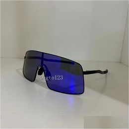 Outdoor brillen Oo6013 Ti metalen frame fietsbril sport Uv400 gepolariseerde lens fietszonnebril rijbril voor mannen vrouwen Otdqm