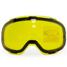 Lunettes d'extérieur Lentille magnétique originale jaune gracieuse pour lunettes de ski GOG 2181 anti-buée UV400 lunettes neige ski de nuit lentille uniquement 230925