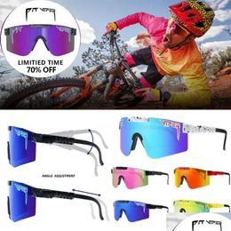 Outdoor bril Pit Viper Sports zonnebril fietsen UV400 Vipers -bril Dubbele benen Bike Bicycle Breed uitzicht MTB Goggles Drop levering Otuwn