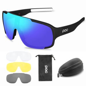 Óculos ao ar livre POC Crave Do Polarized Airsoftsports Blade Óculos de sol de bicicleta para esportes masculinos Road Mountain Bicycle Óculos para óculos masculinos 230706