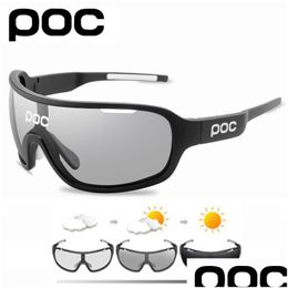 Outdoor brillen POC Pochromic 5 lens gepolariseerde zonnebrillen Men vrouwen fietsglazen 220527 drop levering sporten buiten