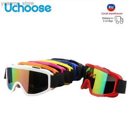 Casques de moto de protection des lunettes de protection extérieures Sports extérieurs Sports Entroclos et épreuve de poussière Snowboard Goggles Motorcycle Off-Road Riot Contrôle Y240410