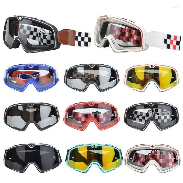 Gafas de motocicleta retro de gafas al aire libre para mujeres Gafas de sol de motocross Vintage Cycling Racing Racer Chopper Moto Cross