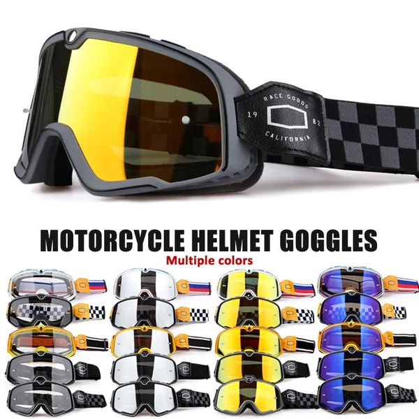 Lunettes d'extérieur Lunettes de moto rétro Lunettes de ski Lunettes de soleil ATV Ceinture antidérapante AntiUV Café Racer Chopper Cyclisme Racing 231012