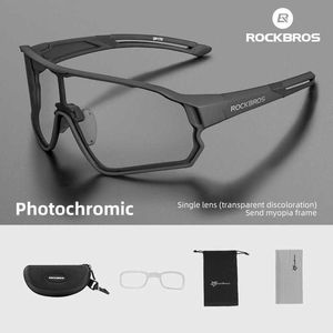 Outdoor Eyewear ROCKBROS Cycling Glasses Photochromic MTB Road Bike Glasses UV400 Protection Sunglasses Ultra-light Sport Safe Eyewear EquipmentHKD230626