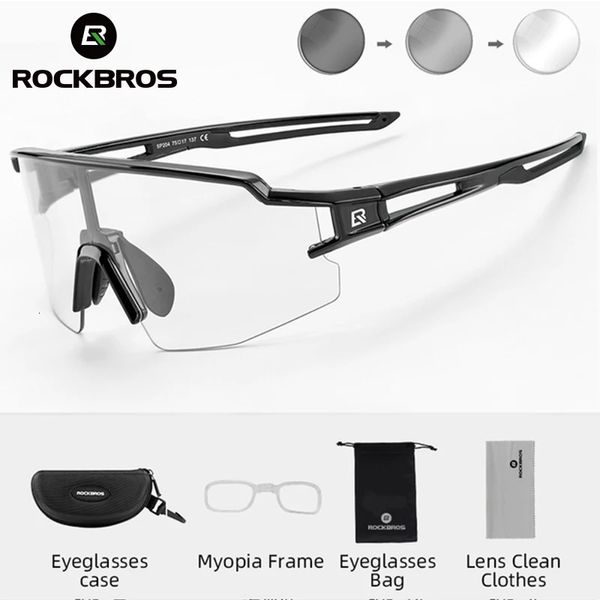 Gafas al aire libre ROCKBROS Gafas de ciclismo UV400 Pochromic Protección solar Gafas deportivas Gafas de bicicleta MTB Road Myopia Frame Bike Gafas de sol 231012