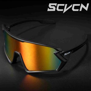 Lunettes à vélo de lunettes de lunettes SCVCN Men de vélo photochromiques pour les lunettes de vélo de VTT Route de vélo de vélos POCYS POCHE CYCLE UV400 Y240410 POLALISE Y240410