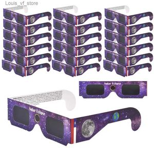 Outdoor brillen zonnebrillen 20 stuks Eclipse UV-bestendige framebril beschermt de ogen direct zonlicht observatie schadelijke schaduwbril H240316