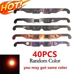 Gafas de sol para exteriores, 40 piezas de papel aleatorio para proteger los ojos de los rayos UV, gafas de visión seguras para protegerse del sol, adecuadas para Ki H240316