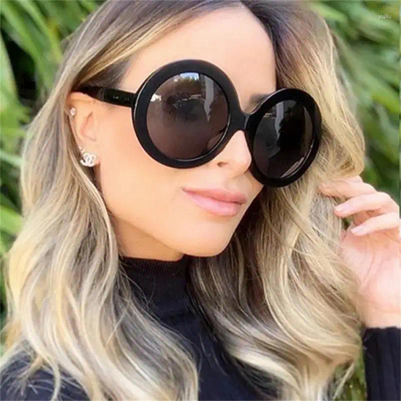 Outdoor Eyewear Sunglasses Oversized Sun Protection Mirror Clear Shades Sports Luxury Vintage Big Round Frame