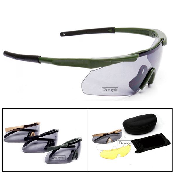 Lunettes tactiques de lunettes extérieures lunettes de soleil de balles militaires.