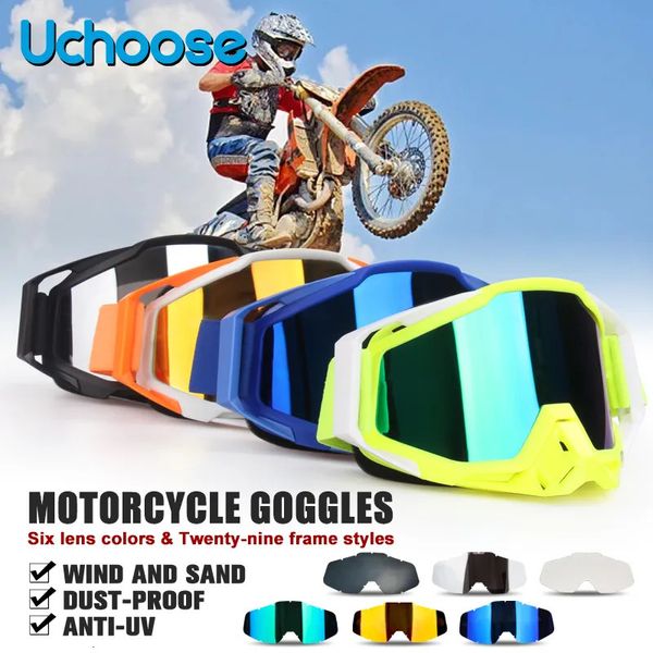 Lunettes extérieures Uchoose Lunettes de protection Moto Sports Coupe-vent Anti-poussière Eye Ski Snowboard Lunettes Motocross Riot 231017