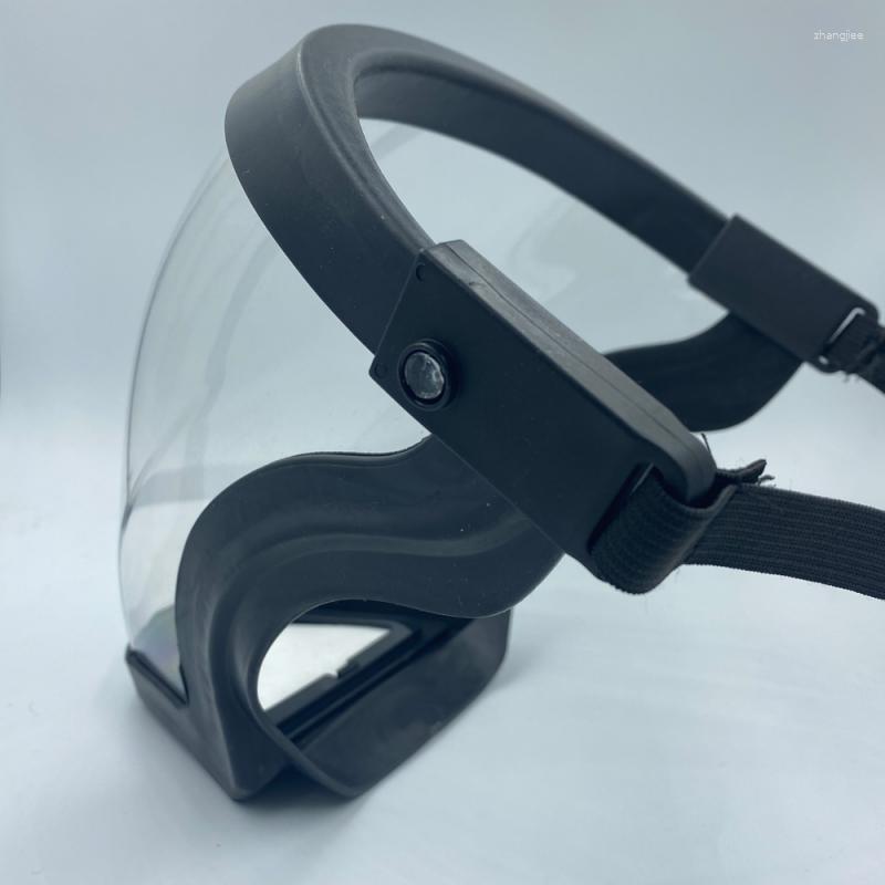 Utomhusglasögon Uppgraderad transparent ansiktssköld avtagbar huvudskydd kantande unisex överdimensionerade skyddsglasögon anti-dimma stänk