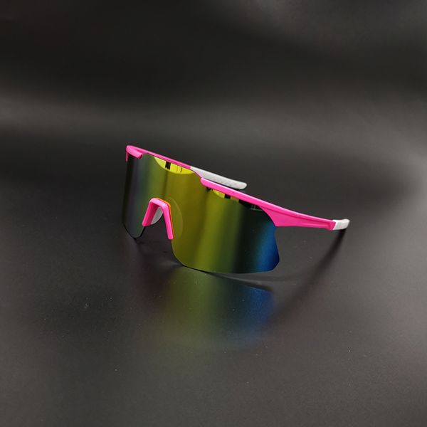 Lunettes d'extérieur UV400 lunettes de cyclisme sans monture hommes femmes Sport course lunettes de pêche vtt vélo lunettes de soleil lentilles roses lunettes de vélo de route fille 230823