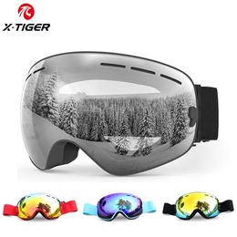 Lunettes extérieures XTIGER Lunettes de ski Coupe-vent Lunettes de ski Double couches Antibuée Protection UV Neige Hommes Femmes Snowboard Accessoires 230926