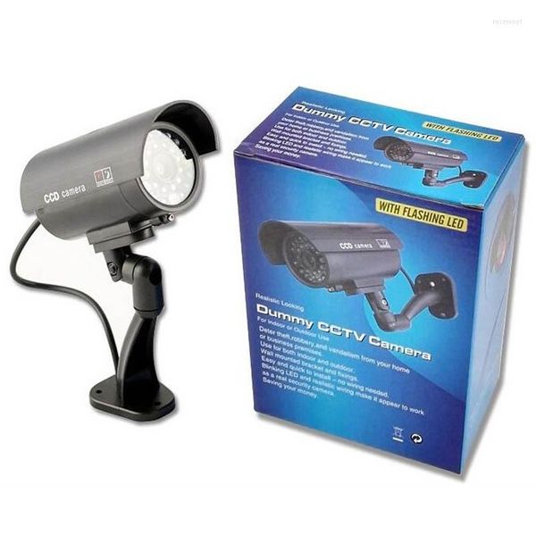 Cámara falsa al aire libre Flash parpadeante LED MINI maniquí seguridad CCTV vigilancia casa hogar