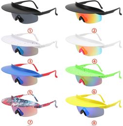 Gafas de sol de moda al aire libre, lentes siameses sin montura, gafas de sol parasol 2000, gafas de ciclismo deportivo