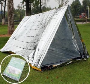 Outdoor EHBO-tent Noodonderdak warm Overlevingsdeken Onderdaktent Zonbestendig PE-aluminiumcoating Schuilplaatsen Tenten Kamp Wandelpads