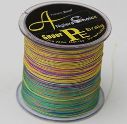 Pesca al aire libre 4 hilos Trenzado línea de pesca 500m Multi Color Super Strong Japón Multifilamento PE línea trenza 10 20 30 40 65 85 100LB