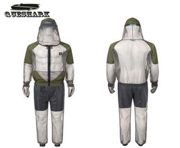 Buiten Vissen Anti -mug kleding Hiking Shirt Pak Ademblage Vishoed met gaas Net bijenteelt Kleed Anti Clothing2400965