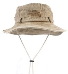 Casquette de pêche en plein air homme seau chapeau lettre impression hommes casquette été rétro coton chapeau de soleil Panama Jungle pêche chapeaux papa chapeaux 2206072584749