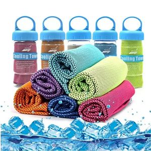 Fitness en plein air Escalade Yoga Exercice Refroidissement Rapide Serviette De Sport Tissu En Microfibre Séchage Rapide Refroidissement Physique Serviettes De Glace P0719