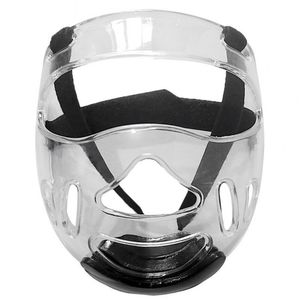 Équipement de conditionnement physique en plein air Taekwondo Masque Protecteur Trous d'air Bouche Rembourré Équipement de protection anti-attaque Transparent Karaté Tactique Casque Face Cover 230301