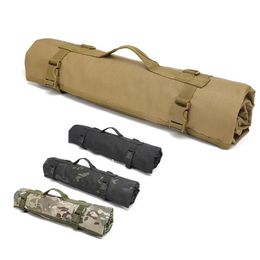 Extérieur pliant armée tactique imperméable de chasse à la chasse aux tirs de chasse Roll up pad militaire camping pique-nique fusil épaississeur couverture 240429