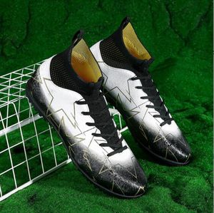 Chaussures de Football en plein air hommes chaussures de Football Flywire entraînement confortable longues pointes TF herbe crampons Futsal herbe Match baskets