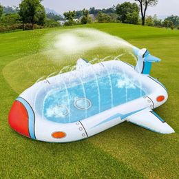 Juguetes de la fuente al aire libre rociador salpicaduras de agua de agua interactiva perros inflables piscina almohadilla de piscina 240506
