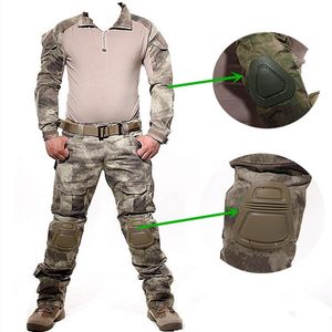 Outdoor Frog Suit Airsoft Paintball Clothing Militaire schieten Tactical Combat Camouflage Shirts Cargo Pants elleboog/kniezangjes