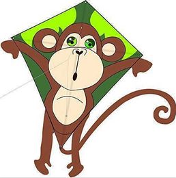 Outdoor Fun Sports Child Carton Kite /Animal Small Monkey Vliegers met handvat en touw Good Flying 0110