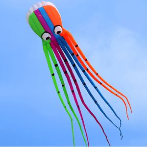 Diversión al aire libre Deportes Alta calidad 8m Power Kite Software Pulpo Volando Juguetes al aire libre Cometa de calamar sin marco suave