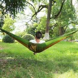 Buiten meubels draagbare reizen buiten camping hangend slapen single en dubbele hangmat met muggen netto 270*140 cm