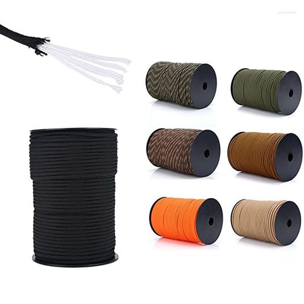 Gadgets para exteriores, 10 unidades/lote, venta al por mayor, bobinas de 1000 pies y 330M, cuerda de Paracord reflectante de 4mm de diámetro, 7 hebras para equipo de supervivencia para acampar