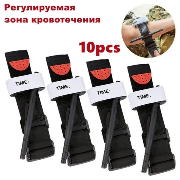 Gadgets al aire libre 10pcs Torniquete Vendaje israelí Supervivencia Emergencia Elástico Correa rápida Hemostasia Botiquín de primeros auxilios Exploración de seguridad táctica 221020