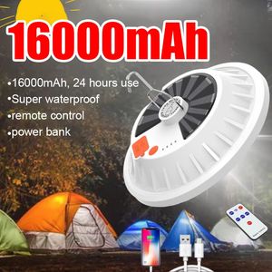 Outdoor Gadgets 16000 mAh Campingverlichting Tentlamp Solar LED Oplaadbare Draagbare Lantaarns Batterijlamp Outdoor Emergency Camping Lantaarn 231018