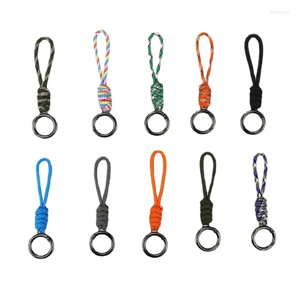 Gadgets d'extérieur 1pcs tressé corde tissée porte-clés bricolage sac pendentif porte-clés bibelot porte-clés pour hommes femmes