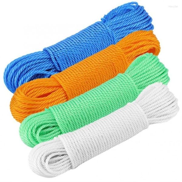 Gadgets para exteriores Cuerda de nailon de colores de 20 m de largo, perchas para secar ropa, tendederos, tendedero, filtro de aceite combustible, Camping, jardín al aire libre