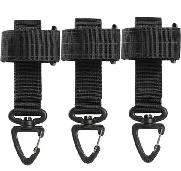 Gadgets d'extérieur 3pcs porte-clés tactique clip de maintien de la ceinture de poche porte-clés EDC Molle gants de sangle porte-corde crochet militaire2445790