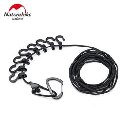 Gadgets de plein air 4.3m corde suspendue multi-usages Camping accessoires corde à linge réglable anti-dérapant avec un crochet 230726