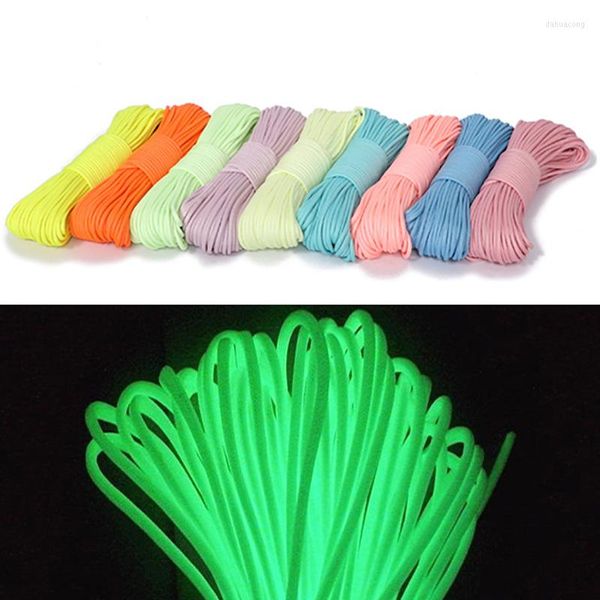 Gadgets d'extérieur 5/10M Paracord 550LB 4mm cordes de tente lumineuses accessoires de Camping outil de survie corde parapluie lueur dans le noir