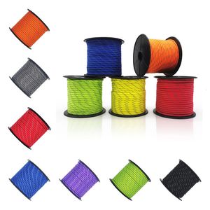 Gadgets extérieurs 50M réfléchissant Paracord corde Dia4mm pour survie Parachute cordon lanière Camping escalade randonnée corde à linge 230906