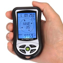 Gadgets extérieurs 8 dans 1 Navigation électronique portable Thermomètre à jauge d'altitude GPS Baromètre de pêche extérieure 221010