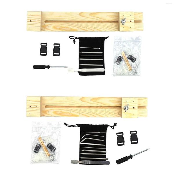 Gadgets d'extérieur réglables, Kit de fabrication de bracelets paracorde, bricolage en bois, tissage, tressage, fournitures artisanales de bracelets