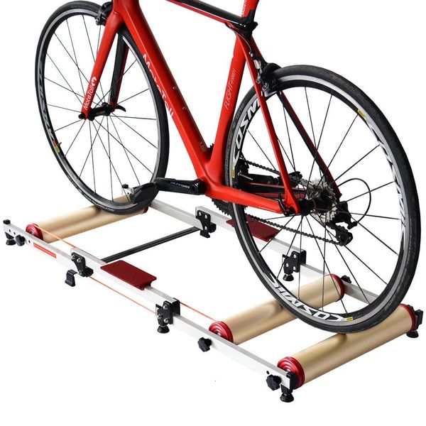 Gadgets para exteriores Bicicleta Rodillo Entrenador MTB Plataforma de ciclismo de carretera Entrenador Plataforma de equitación ajustable Aleación de aluminio Mudo Ejercicio interior Gimnasio en casa 230607