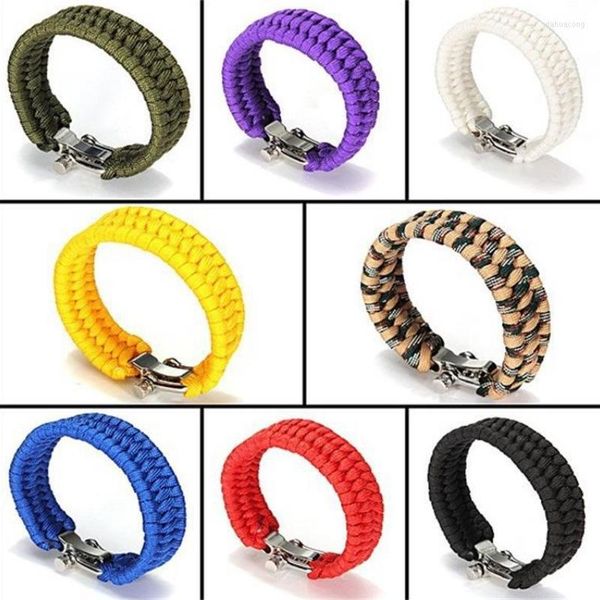 Gadgets de plein air Tressé Paracord Bracelets Pour Hommes Femmes Camping Parachute Corde Fermoir Multi-Fonction Réglable 2023